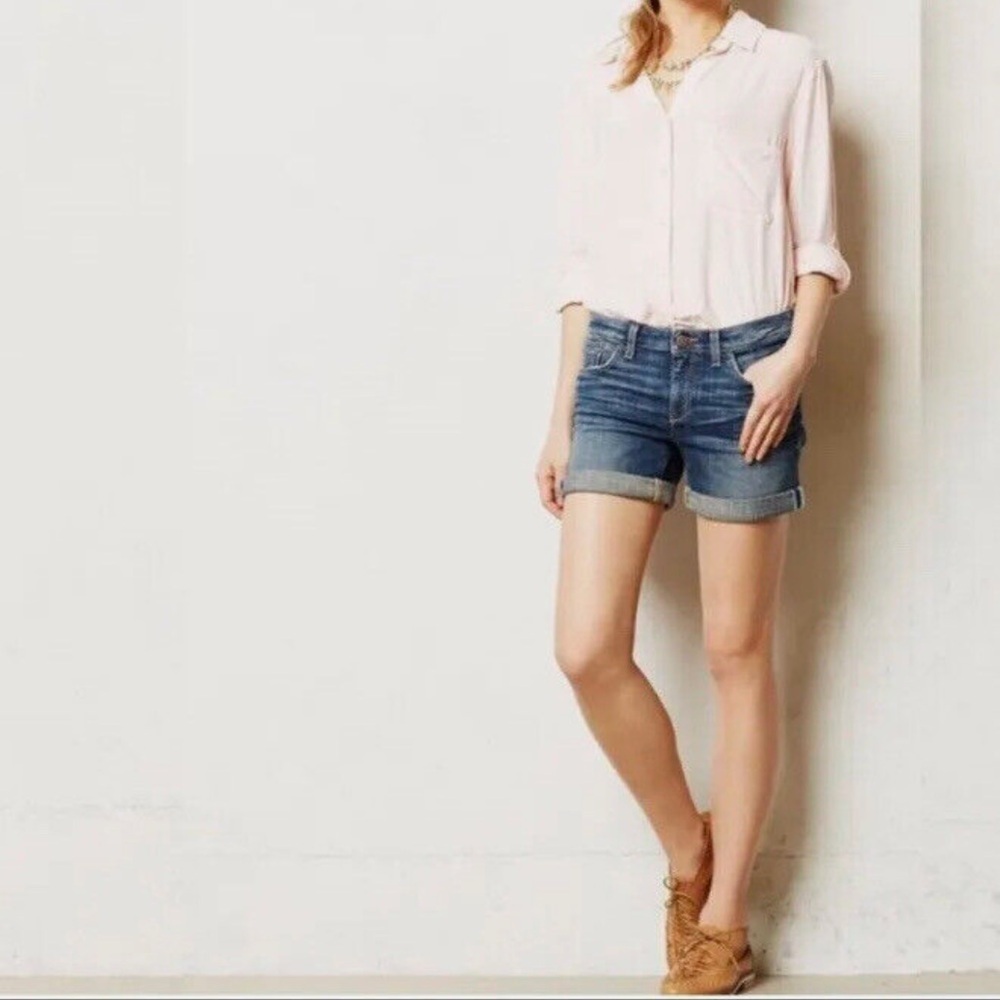 Anthropologie Pilcro and the Letter Press Jean Shorts Stet Trip Mid Rise